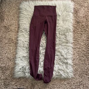 lululemon maroon full length size 4 leggings